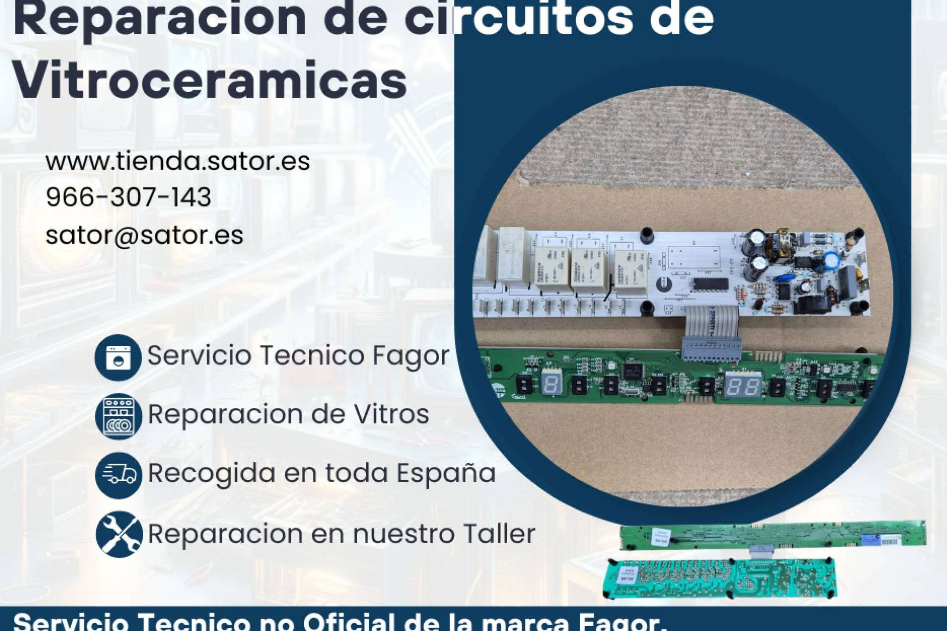  Sator Electrónica, especialistas en reparación de electrodomésticos y electrónica en San Vicente del Raspeig, Alicante 