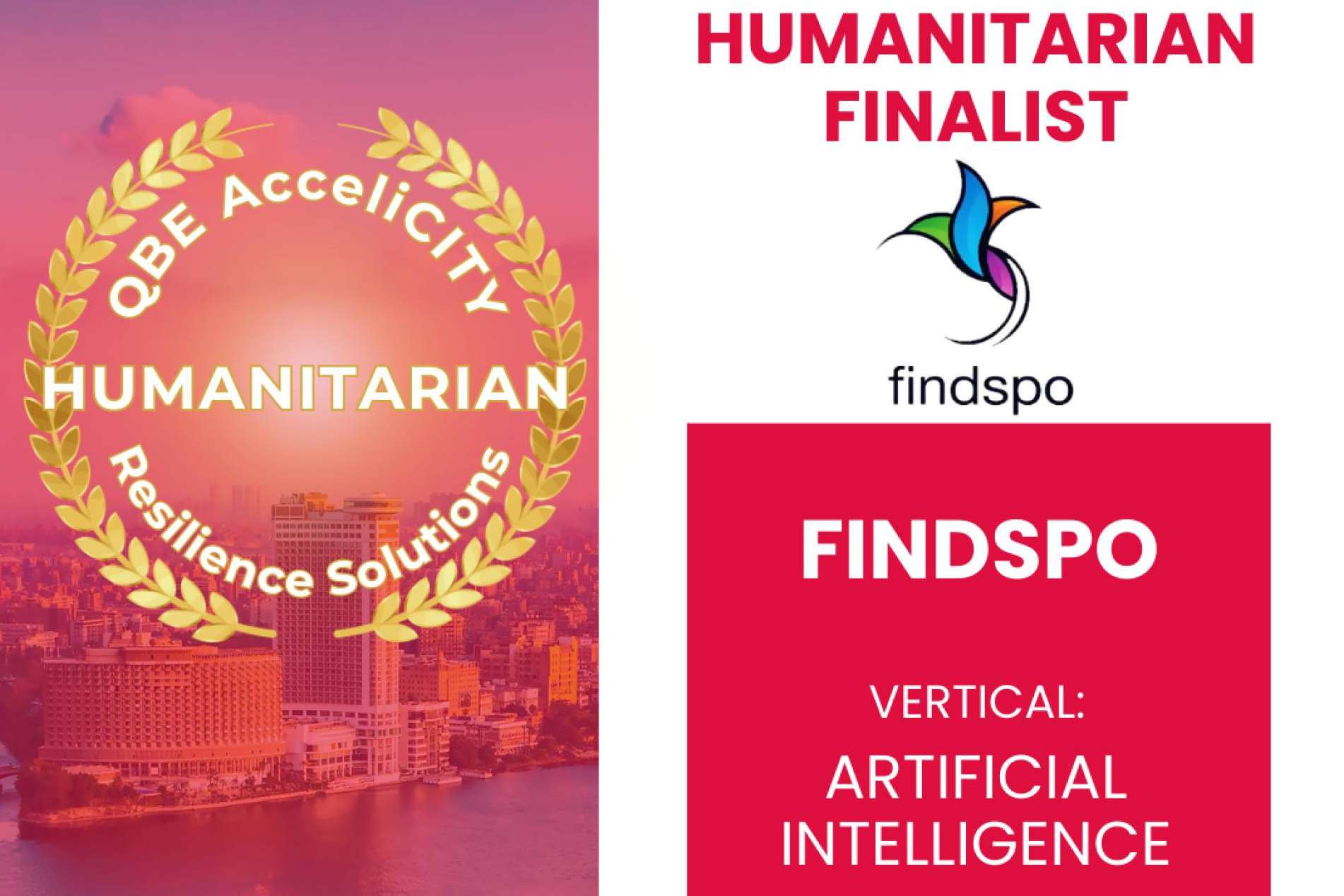 Humanitech anunció los finalistas del QBE AcceliCITY Resilience Challenge, Findspo entre ellos 