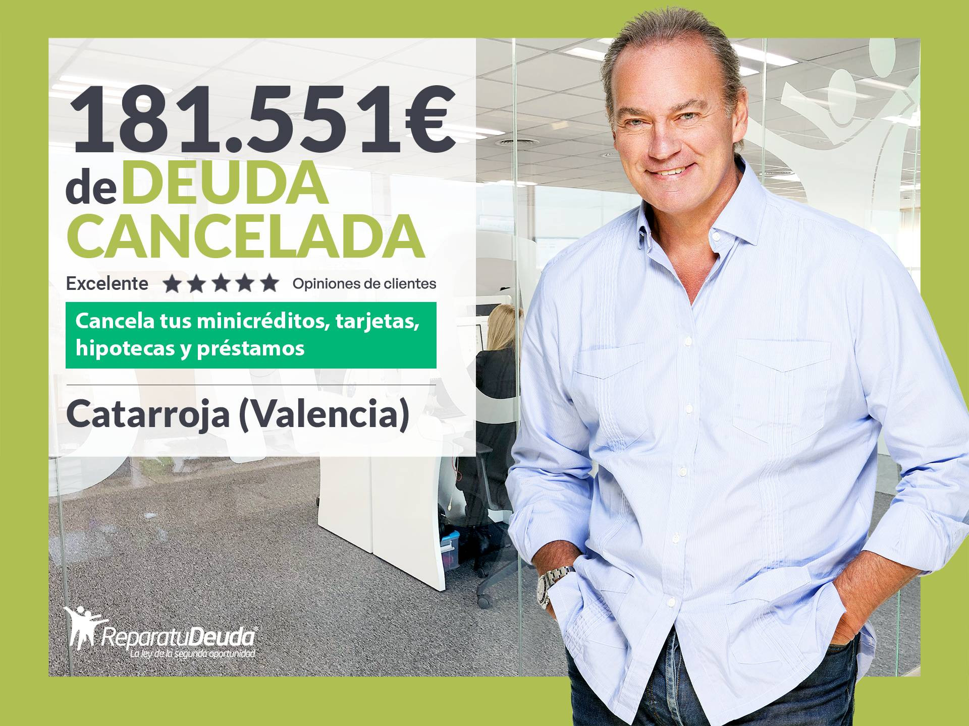  Repara tu Deuda Abogados cancela 181.551 € en Catarroja (Valencia) con la Ley de Segunda Oportunidad 