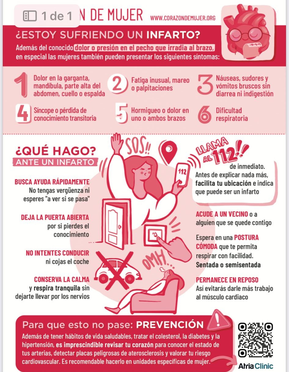 Corazón de Mujer   Signos de Infarto