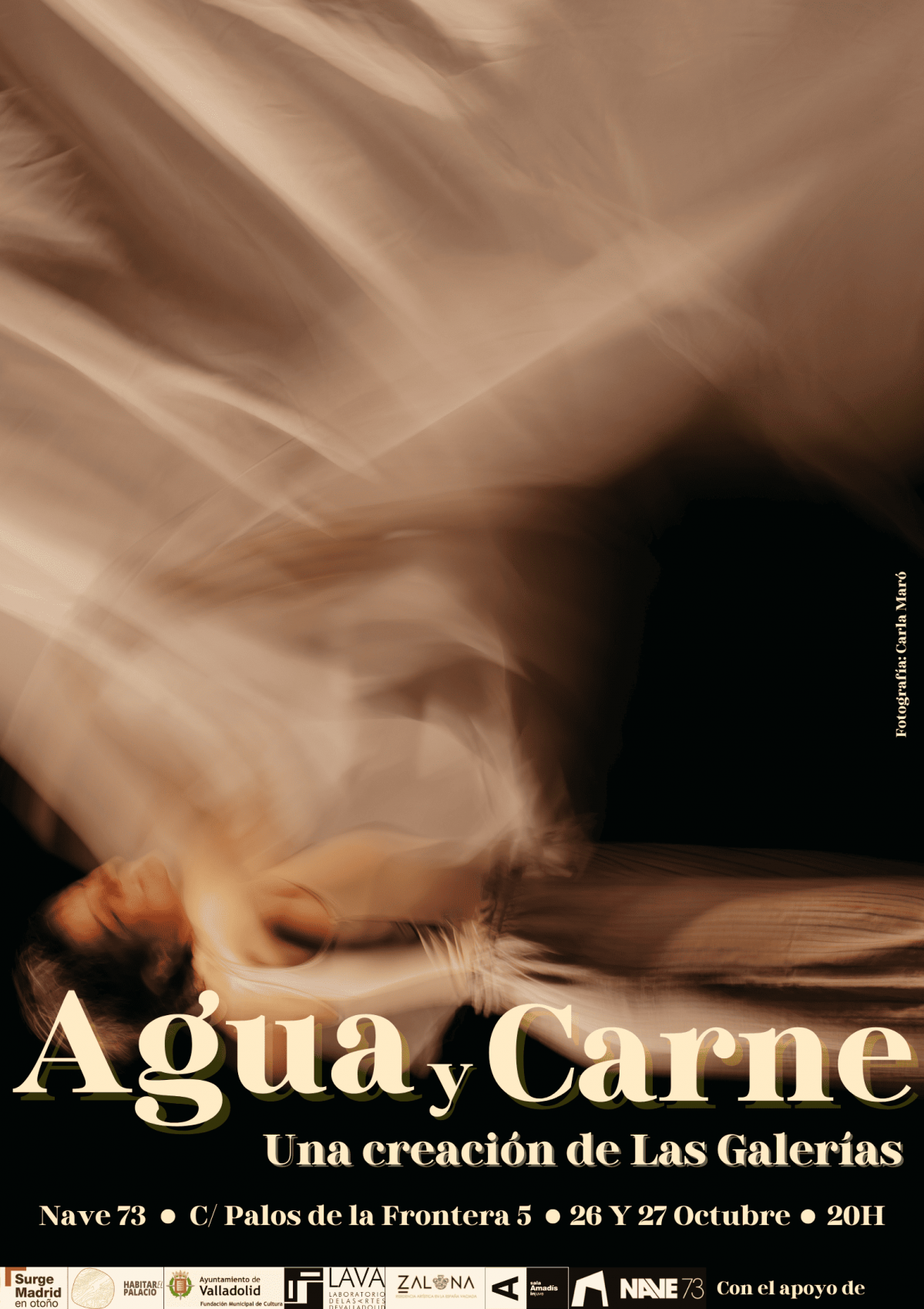 CARTEL 'Agua y carne'