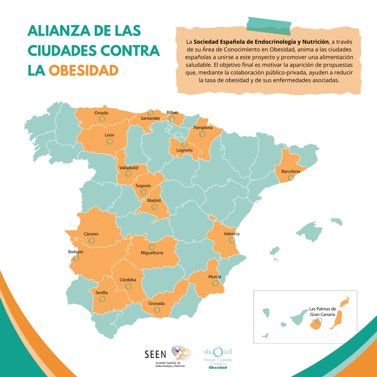 Infografía Alianza Ciudades contra la Obesidad